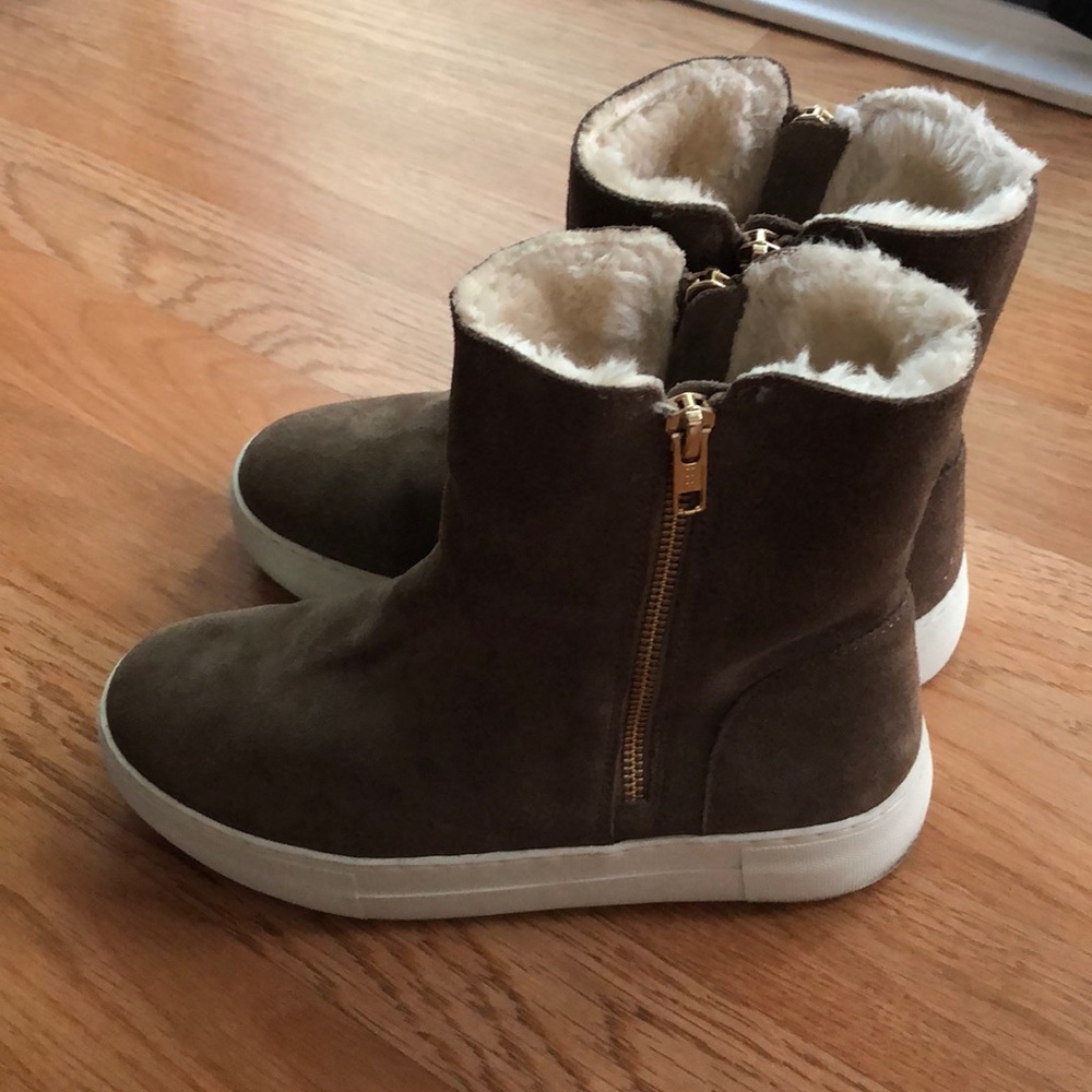 Jslides Faux Fur Lined Platform Boot Size 6.5 - image 4